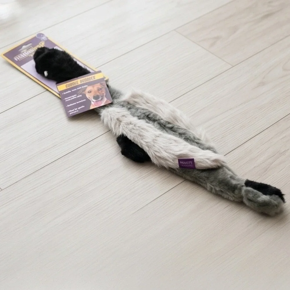 Multipet Cuddle Buddies Empty Nesters Gray Goose Stuffing Free Dog Toy NEW